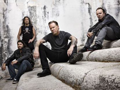 Los miembros de Metallica en una foto promocional