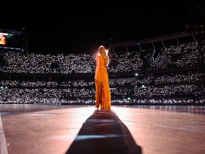 Taylor Swift, durante un concierto de su gira 'The Eras Tour' en Buenos Aires.