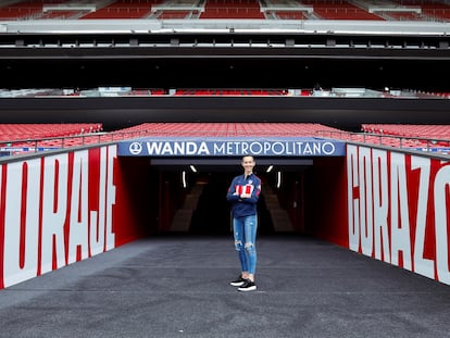 Virginia Torrecilla en el Wanda Metropolitano.