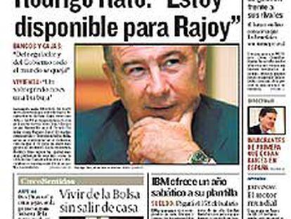Portada de hoy del diario <i>Cinco Días.</i>