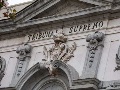 Fachada del Tribunal Supremo en Madrid, en una imagen de archivo.