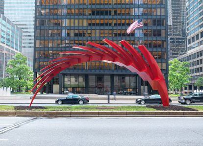 Una de las siete esculturas de Santiago Calatrava en Park Avenue.