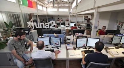 Interior del estudio de publicidad y diseño Filmac, en Valencia.