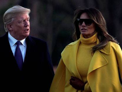  Donald Trump y su esposa, Melania.