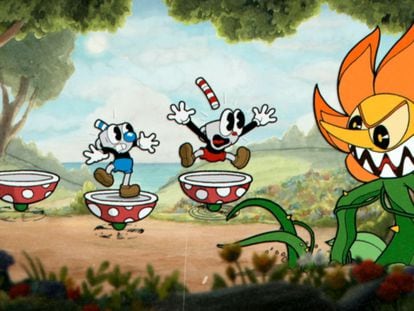 Imagen del videojuego 'Cuphead' (2017), de extrema dificultad.