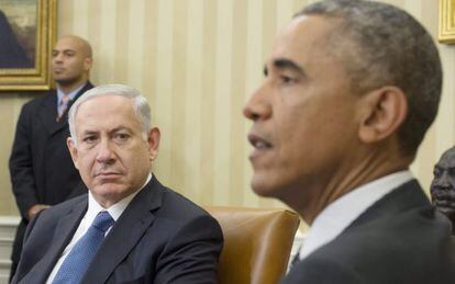 Netanyahu y Obama, este miércoles en la Casa Blanca.
