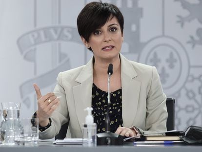 La portavoz del Gobierno, Isabel Rodríguez, en rueda de prensa este viernes, tras el Consejo de Ministros.