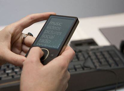 Reproductor digital Zune de Microsoft.