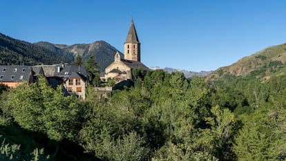 La iglesia de San Andrèu, en Salardú, en La Vall d'Aran (Lleida).