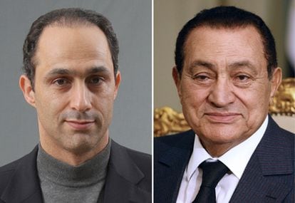 Gamal Mubarak (Izq.) y su padre, el presidente egipcio Hosni Mubarak