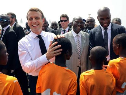 Emmanuel Macron, el 21 de diciembre en Abidjan (Costa de Marfil).