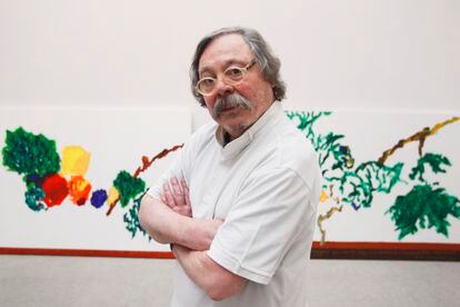 Alberto Corazón, en la galería Marlborough en 2013.