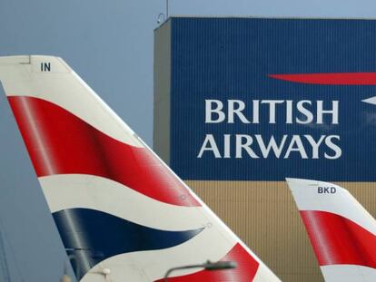 Aviones de British Airways en Heathrow.