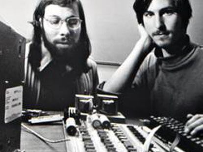 Los fundadores de Apple Steve Jobs y Steve Wozniak