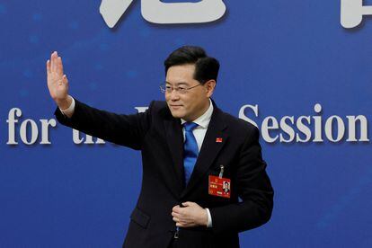 El Ministro de Relaciones Exteriores de China, Qin Gang, durante el Congreso del Partido Comunista Chino el 7 de marzo.