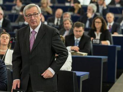 El president de la Comissió Europea, Jean-Claude Juncker, durant la seva última compareixença de premsa.