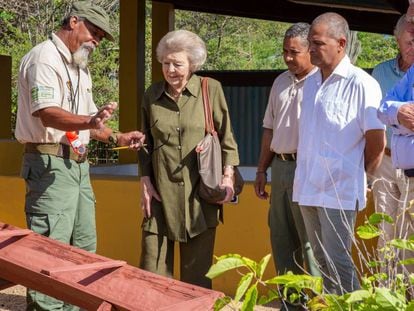 Beatriz de Holanda, el lunes en el parque nacional de Washington Slagbaa en Bonaire.