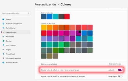 Colores Windows 11