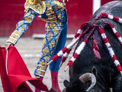 Jos&eacute; Tom&aacute;s, en la corrida de Aguascalientes ( M&eacute;xico), el 3 de mayo de 2015.