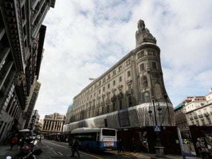 Estado de las obras del Centro Canalejas, en Madrid.