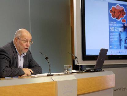 El vicepresidente de la Junta de Castilla y León, Francisco Igea, en la rueda de prensa posterior al Consejo de Gobierno.