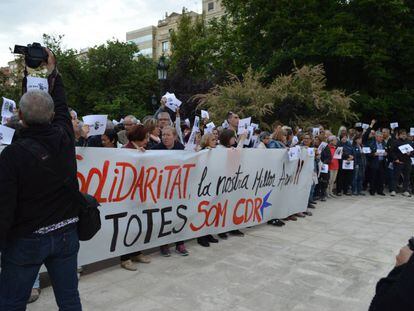 Concentración en protesta por las detenciones de miembros de CDR.