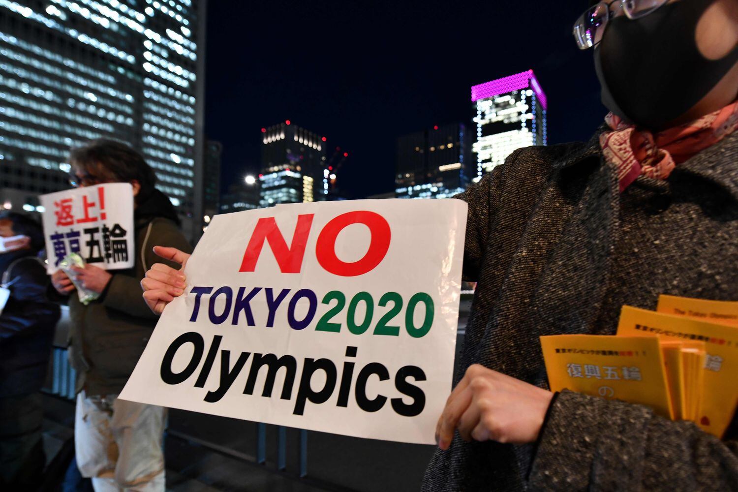 Manifestación en Tokio contra los Juegos Olímpicos 2020