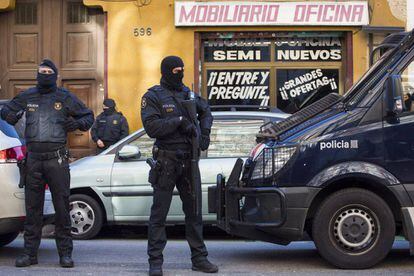 Operació antiterrorista a Barcelona el gener del 2019.
