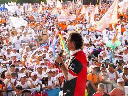 El candidato Federico Gutiérrez, en un acto de campaña en Cúcuta, este viernes 13 de mayo.
