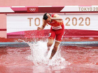 Carro, en los 3000m obstáculos de los Juegos Olímpicos de Tokio.