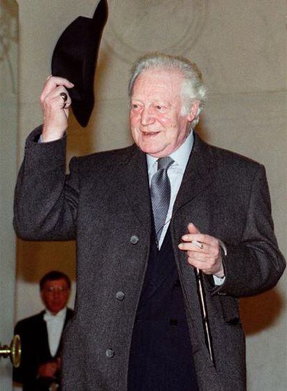 Maurice Druon, en la Academia Francesa, en París, en 1991.