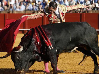 Pepe Moral, el pasado mayo en la Maestranza de Sevilla. 