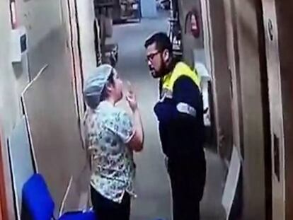Captura del momento de la agresión.