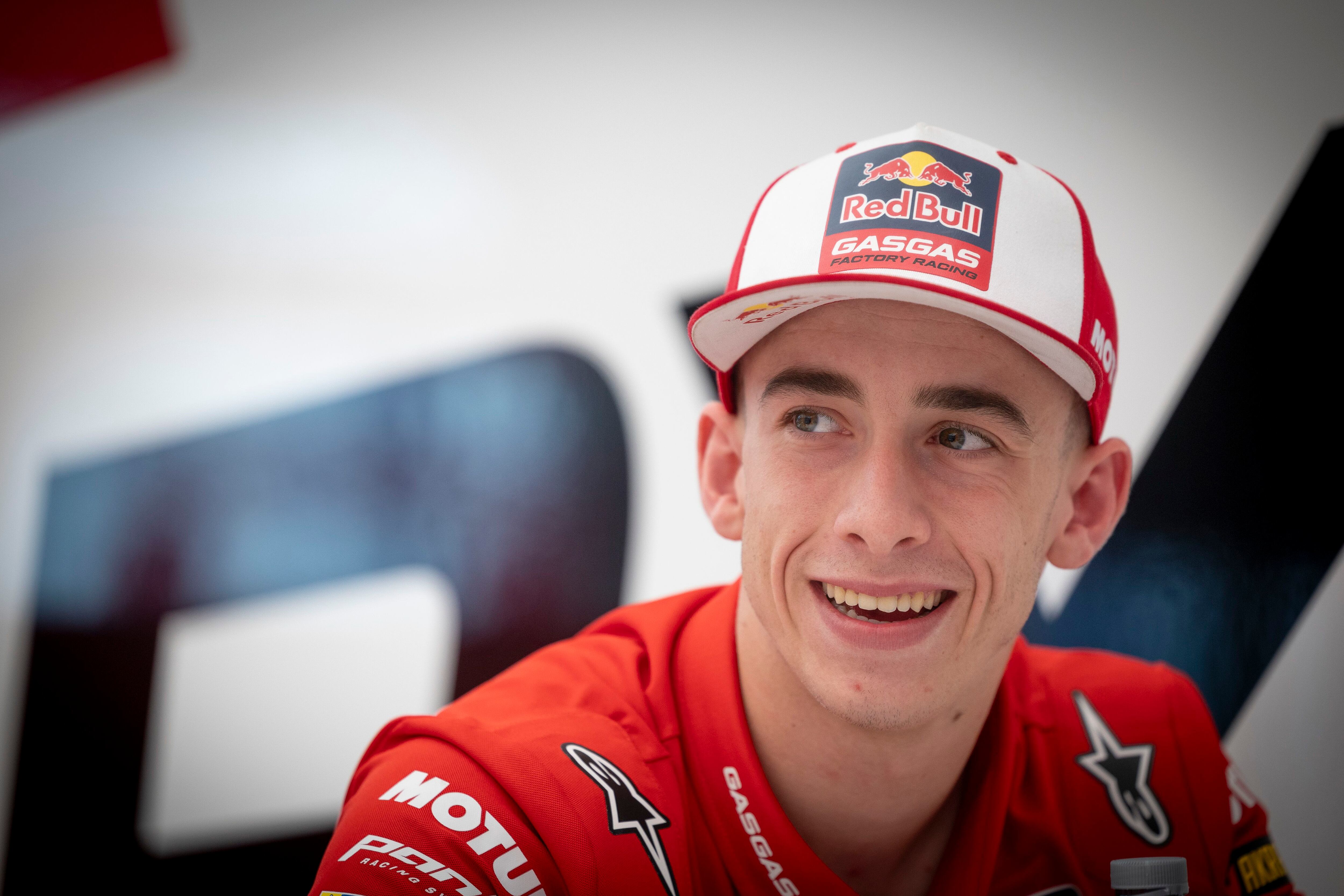 El piloto de MotoGP, Pedro Acosta, el jueves durante la entrevista en el circuito de Jerez.