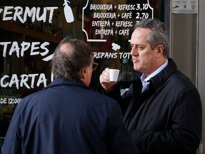 El exconsejero de Interior Joaquim Forn, durante una de las salidas de prisión para trabajar en Mediapro.