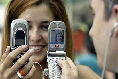 Una prueba de videollamada en Barcelona.