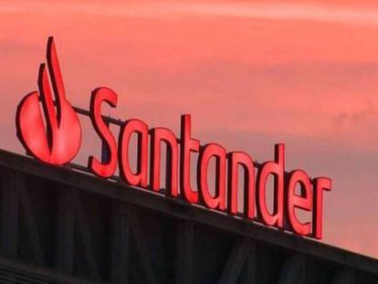 Logotipo de Banco Santander. 