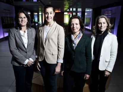 Conchita Martinez, Carolina Marin, Miriam Blasco y Theresa Zabell.