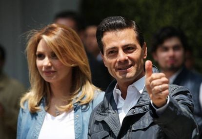 Enrique Pe&ntilde;a Nieto, tras votar el pasado 5 de junio. 