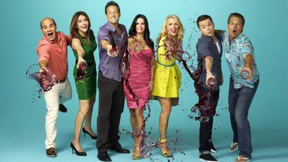 Los protagonistas de la serie &#039;Cougar Town&#039;.