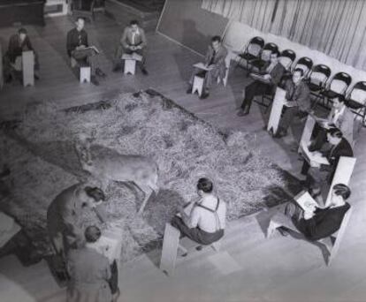 Dibujantes en los estudios Disney para la producción de 'Bambi'.