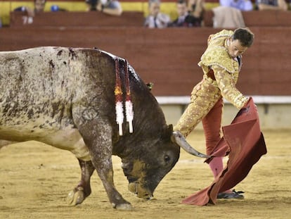 Paco Ramos, ante el imponente quinto.