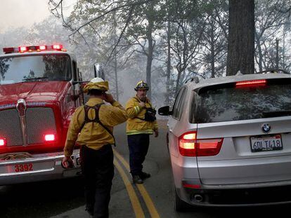 Incendio en Mountain Road (Santa Helena, California, EE UU), a principios de octubre.
