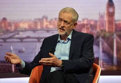 Corbyn, el l&iacute;der laborista, este domingo en una entrevista en la BBC.
