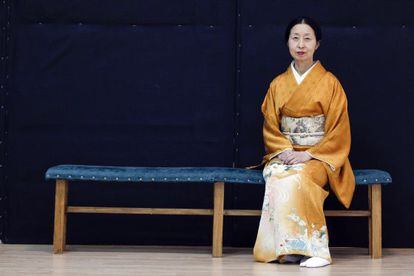 Keiin Yoshimura, directora, profesora y bailarina de la danza Kamigata-Mai.