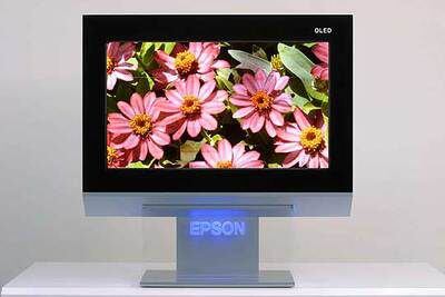 Televisor con pantalla plana OLED de Epson.
