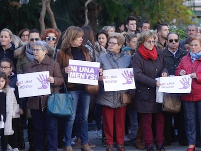 Imagen de la protesta ciudadana en Burriana por la violación de Nochevieja.