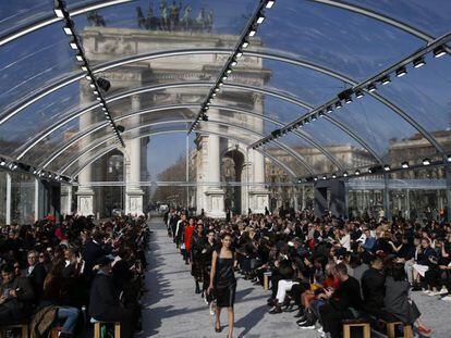 Desfile de Bottega Veneta el 22 de febrero en Milán.