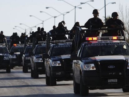 Polic&iacute;a federal mexicana.