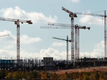 Viviendas en construcci&oacute;n en Madrid.